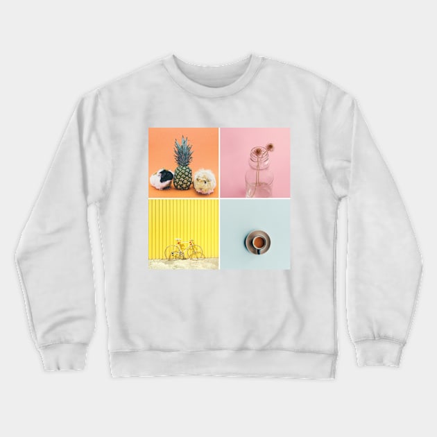 Pastel Art Squares Crewneck Sweatshirt by jbrulmans